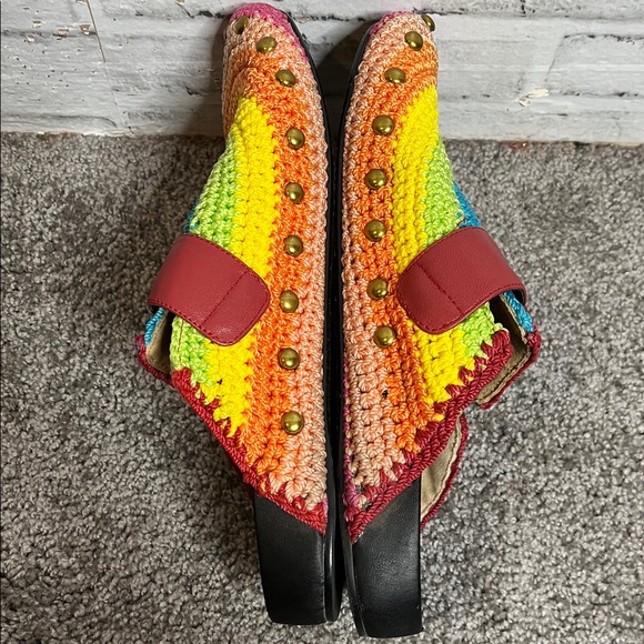 Kurt Geiger Ozark rainbow crochet clog mules - Picture 8 of 10
